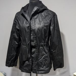 Black rain jacket